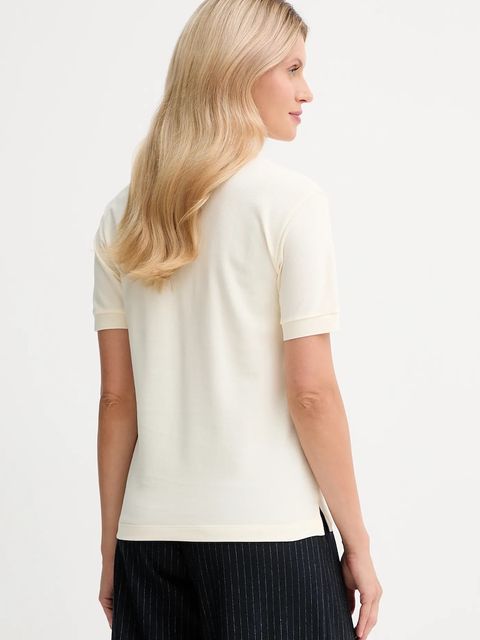 Bally polo bawełniane damski kolor beżowy WJE080