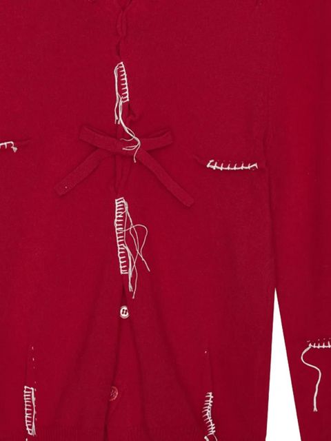 SHUSHU/TONG crew-neck cardigan - Red - zdjęcie produktu nr 2