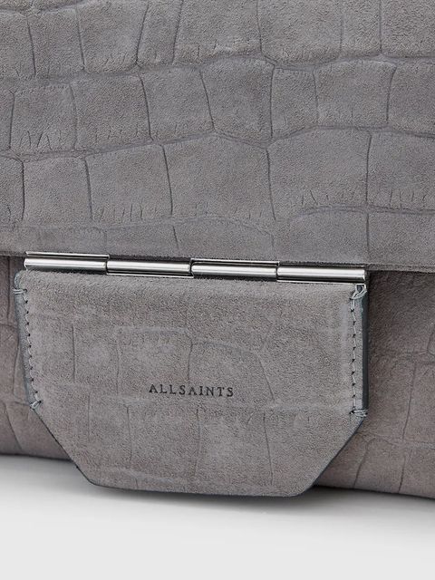 AllSaints torebka skórzana JUPITER kolor szary W354XC