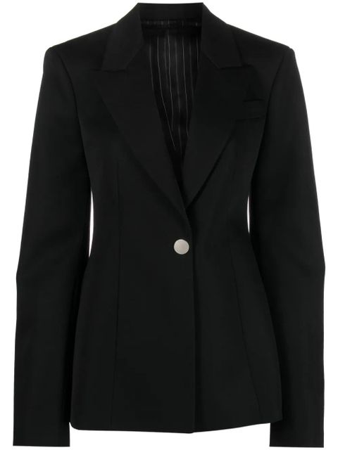 The Attico single-breasted virgin wool blazer - Black - zdjęcie produktu nr 1