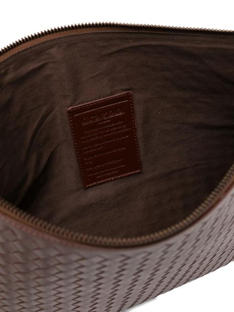 DRAGON DIFFUSION A4 woven clutch bag - Brown