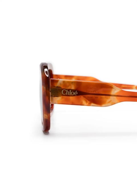 Chloé Eyewear oversize-frame sunglasses - Brown