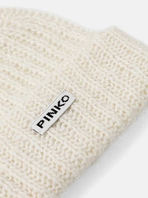 Pinko czapka z wełną kolor beżowy 105989 A2Z2