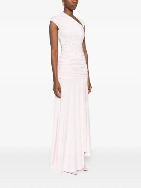 Self-Portrait draped maxi dress - Pink
