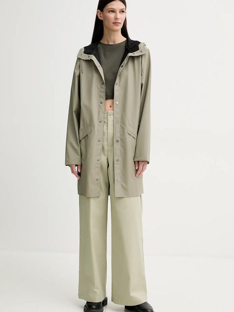 Rains kurtka Long Jacket W3 kolor zielony przejściowa 12020 - zdjęcie produktu nr 2