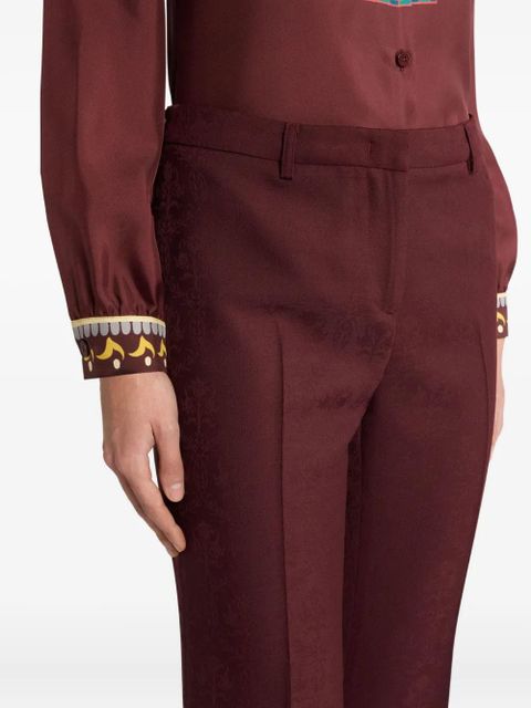 ETRO paisley-jacquard trousers - Red