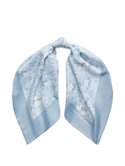 Lauren Ralph Lauren floral-print scarf - Blue - zdjęcie produktu nr 2
