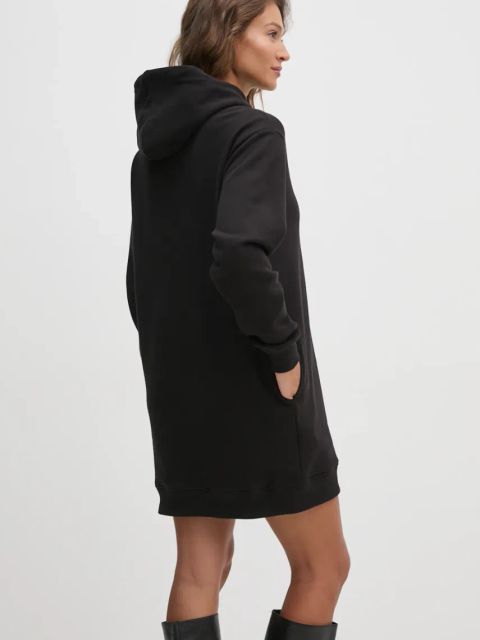 Calvin Klein Jeans sukienka bawełniana kolor czarny mini oversize J20J224685