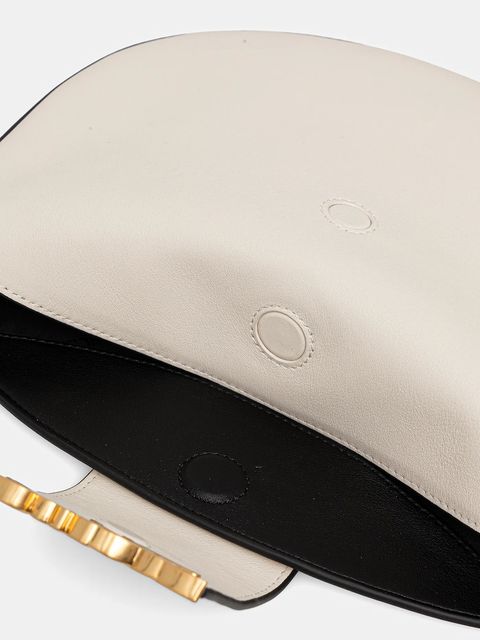 Karl Lagerfeld torebka skórzana K/SIGNATURE kolor biały B1W30059