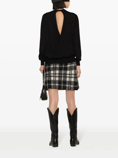 Zadig&Voltaire Emma asymmetric rear-slit wool jumper - Black