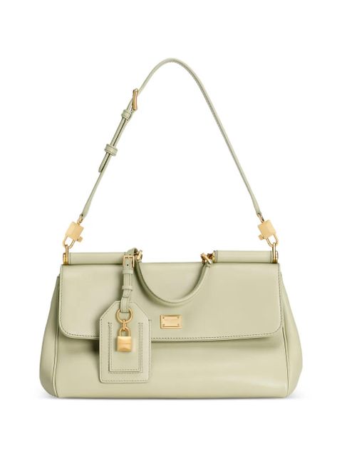 Dolce & Gabbana padlock charm clutch bag - Green