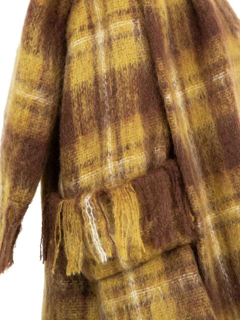 LOEWE plaid-pattern wool jacket - Yellow