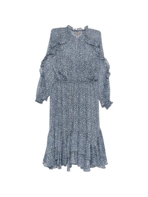 Michael Kors floral ruffle midi dress - Blue - zdjęcie produktu nr 2
