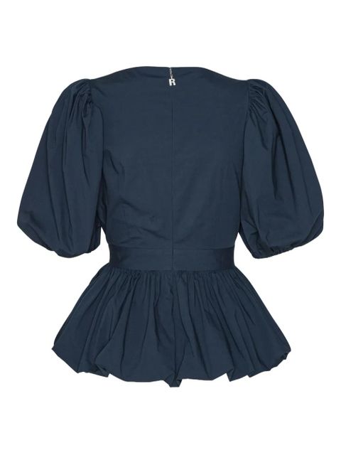 ROTATE BIRGER CHRISTENSEN puff-sleeve top - Blue