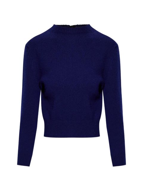 Jil Sander cropped sweater - Blue - zdjęcie produktu nr 1