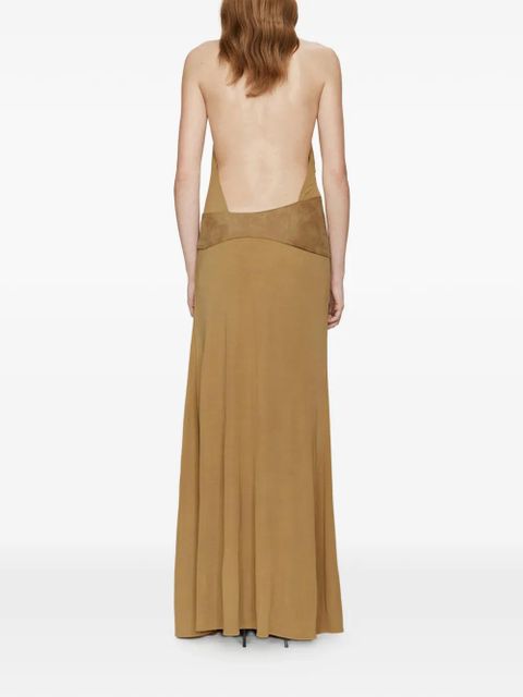 Christopher Esber Contour halterneck belted dress - Neutrals