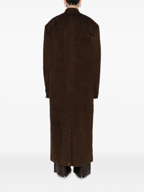 ENTIRE STUDIOS Mute button-front overcoat - Brown
