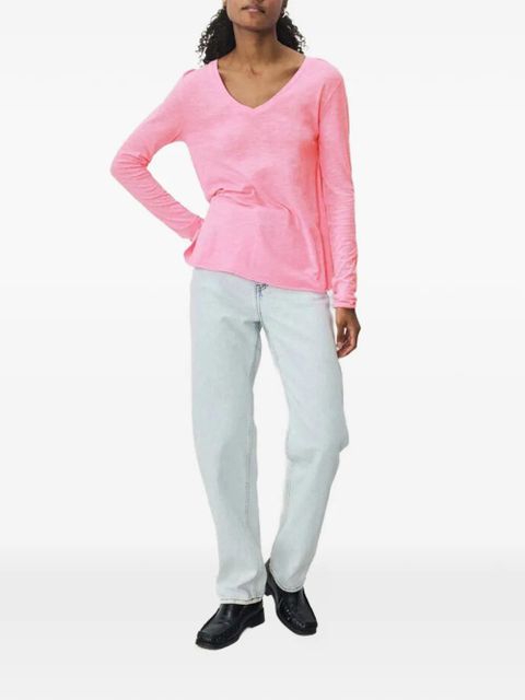 American Vintage Jacksonville V-neck long-sleeve T-shirt - Pink - zdjęcie produktu nr 2