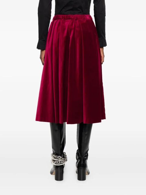 Comme Des Garçons pleated midi skirt - Red