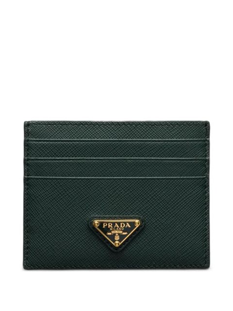 Prada Saffiano leather card holder - Green - zdjęcie produktu nr 1