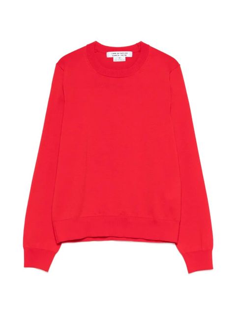 Comme Des Garçons ribbed crewneck sweater - Red - zdjęcie produktu nr 1