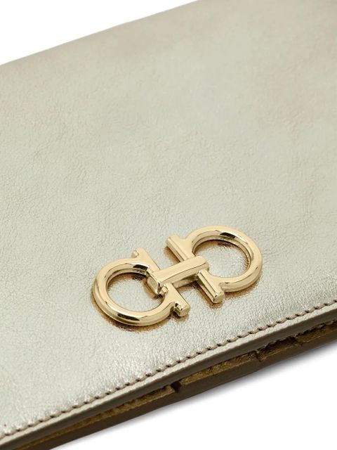 Ferragamo gancini buckle continental wallet - Gold