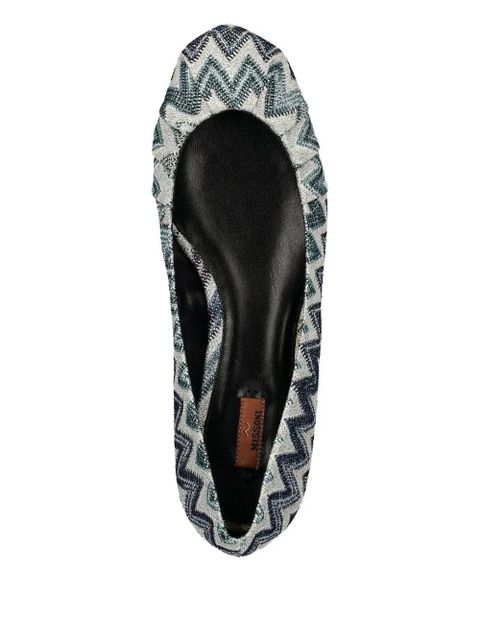 Missoni Zigzag-pattern ballet flats - Neutrals