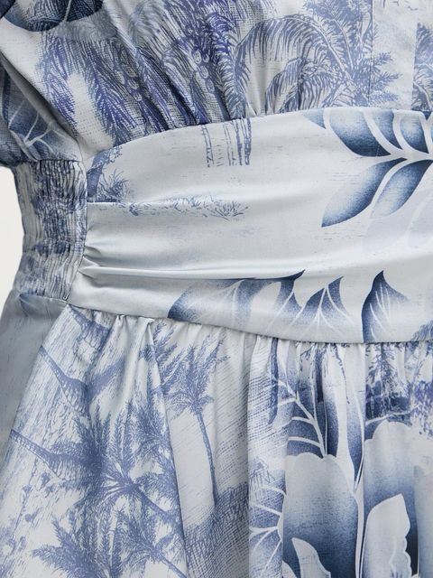 Guess sukienka CONCETTA kolor niebieski mini rozkloszowana W5YK00 WF1T2