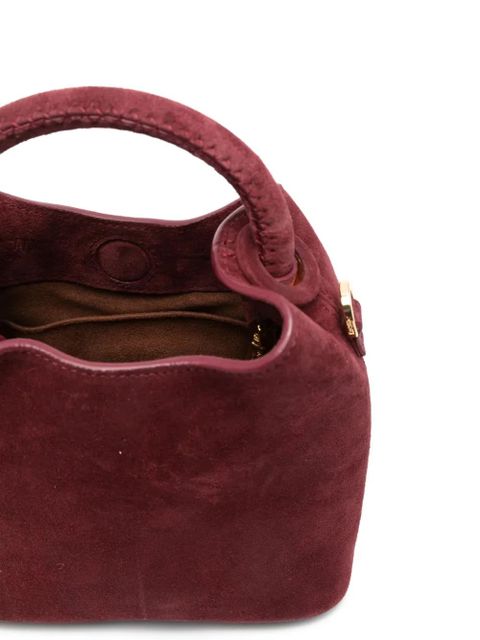 Elleme Madeleine suede top-handle tote bag - Red