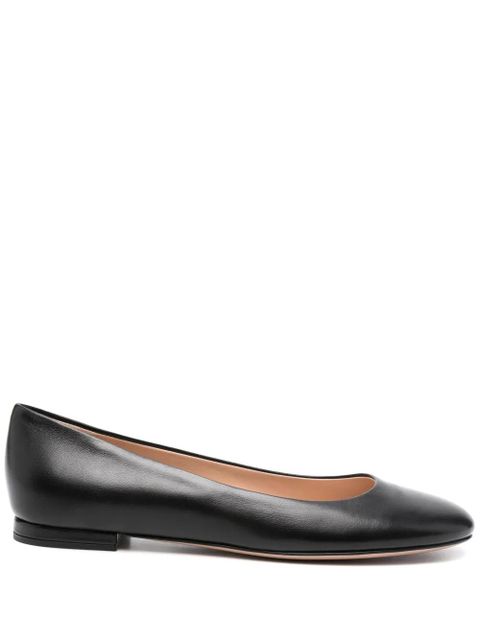Gianvito Rossi leather ballerina shoes - Black - zdjęcie produktu nr 1