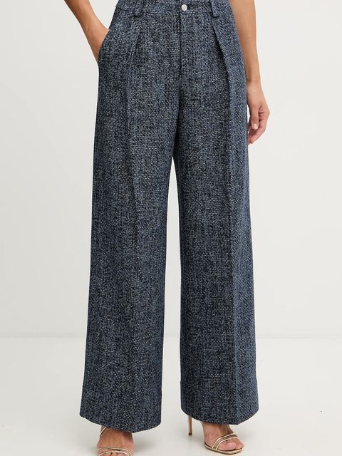 BOSS Orange spodnie damskie kolor granatowy szerokie high waist 50553824 - zdjęcie produktu nr 1