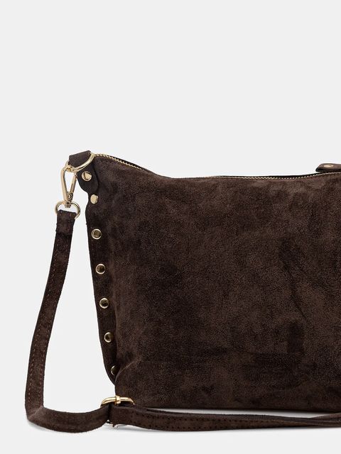 Answear.LAB torebka zamszowa kolor brązowy