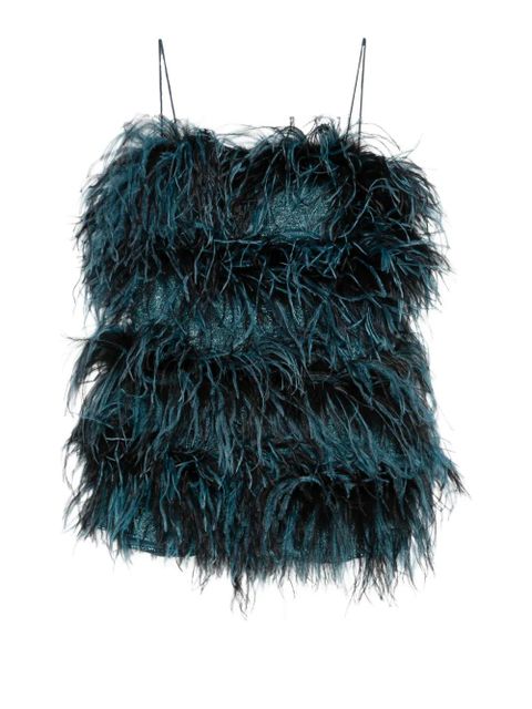 Oséree feathered mini dress - Blue - zdjęcie produktu nr 1