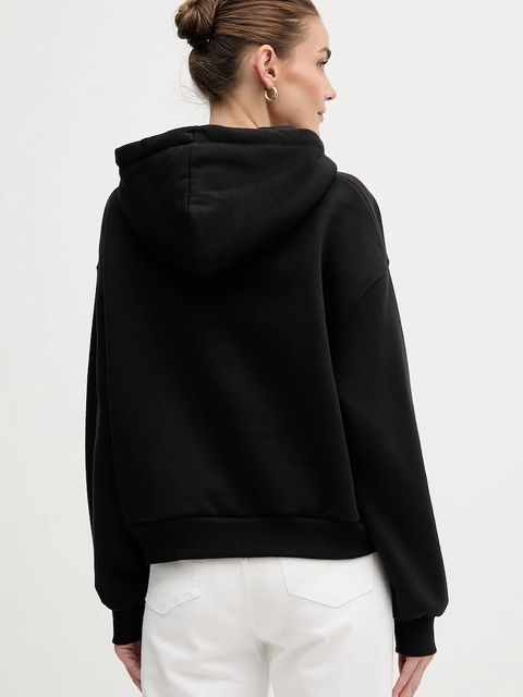 Tommy Hilfiger bluza damska kolor czarny z kapturem z aplikacją WW0WW47832 - zdjęcie produktu nr 2