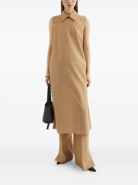 Jil Sander pinstriped midi dress - Neutrals - zdjęcie produktu nr 2