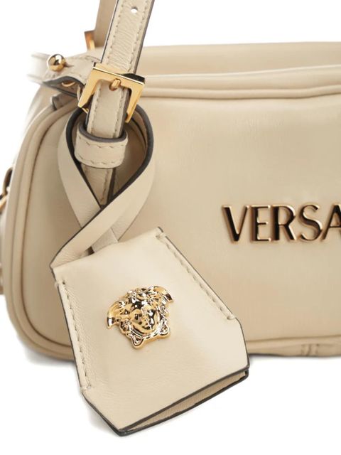 Versace logo-plaque tote bag - Neutrals