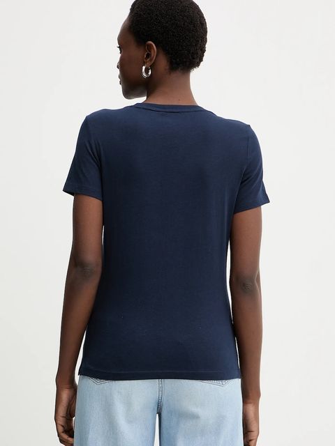 Guess t-shirt bawełniany damski kolor granatowy W1YI1B I3Z14