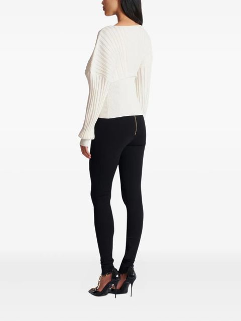 Balmain long-sleeve sweater - White