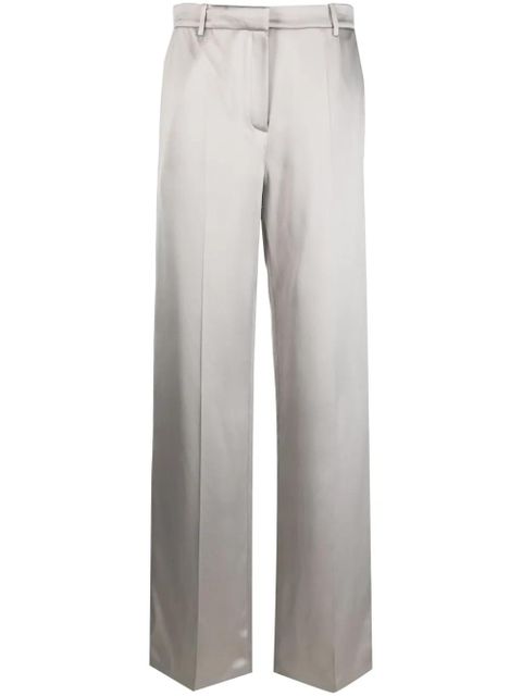 Magda Butrym silk wide-leg trousers - Grey - zdjęcie produktu nr 1