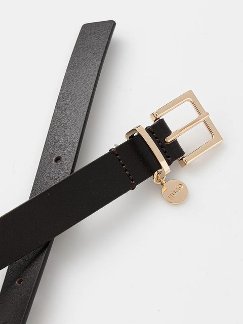 HUGO pasek skórzany damski kolor czarny 50522644 - zdjęcie produktu nr 2