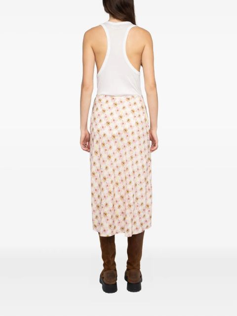 Zadig&Voltaire Jayla floral-print midi skirt - Neutrals