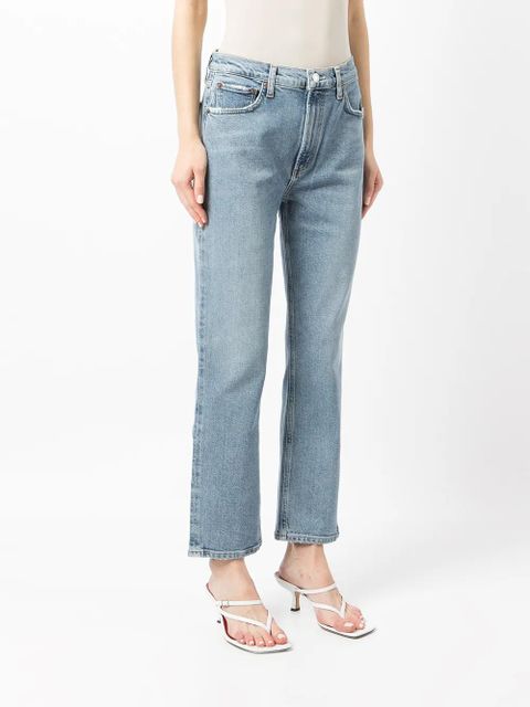 AGOLDE straight-leg ankle-length jeans - Blue