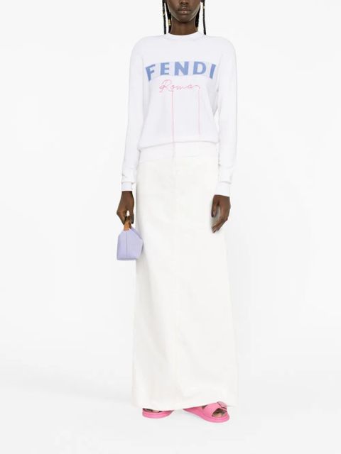 FENDI logo-jacquard sweater - White - zdjęcie produktu nr 2