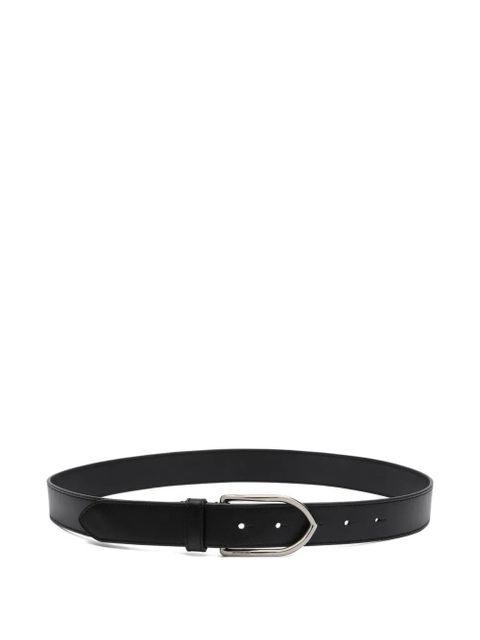 Jacquemus The Bambino engraved-buckle leather belt - Black - zdjęcie produktu nr 1