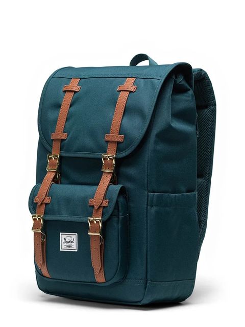 Herschel plecak Little America™ Mid 21 L kolor zielony duży gładki 11391-06551-OS - zdjęcie produktu nr 2
