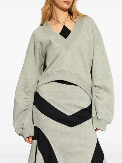 The Attico Logo Cotton Sweatshirt - Grey