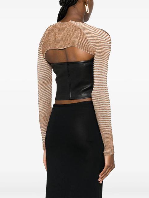 Isa Boulder Pupa ribbed sleeves - Neutrals