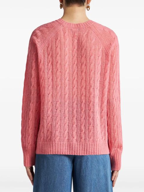 ETRO cable-knit cashmere jumper - Pink