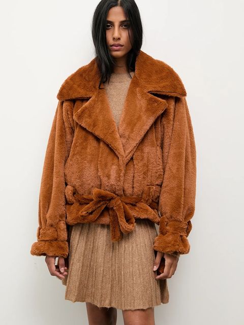 Answear.LAB kurtka kolor brązowy przejściowa