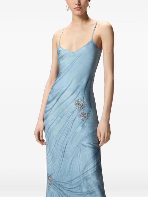 PINKO embellishment slip dress - Blue